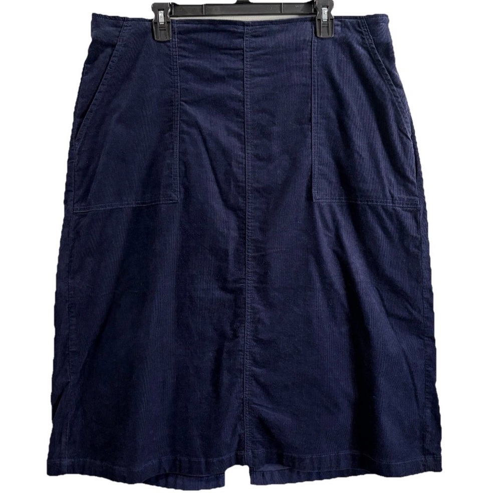 Corduroy Skirt Spring‎ Casual Workwear Navy XXL Cozy